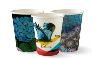 BioPak 280ml (8oz, 80mm) Art Series Cup, 50 per sleeve