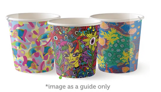Bio-Pak 120ml (4oz, 63mm) Cup Art Series, 50 per sleeve
