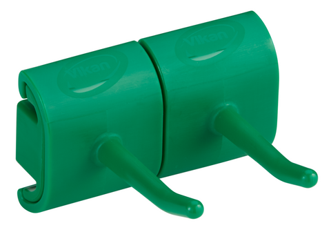 Vikan Wall Bracket, Double Hook, 82mm