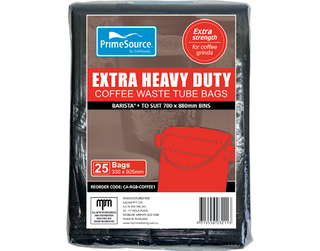 Heavy Duty Black Plastic Coffee Waste Bag , 25 per pack