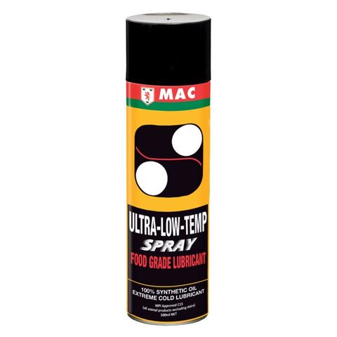 Mac Ultra Low Temp Spray Lubricant 500ml (Food Grade)UN:1950 C:2.1