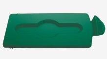 Rubbermaid Slim Jim Recycling Station - Closed Waste Lid Green