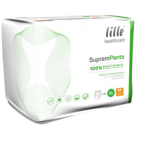 Suprem Disposable Continence Pants, Extra, XL x pk14