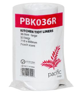 KT Recycled Bin Liner 36L White - Roll 50