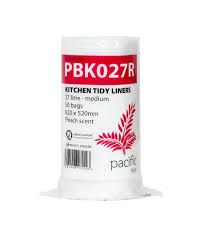 KT Recycled Bin Liner 27L White - Roll 50 (15mu)