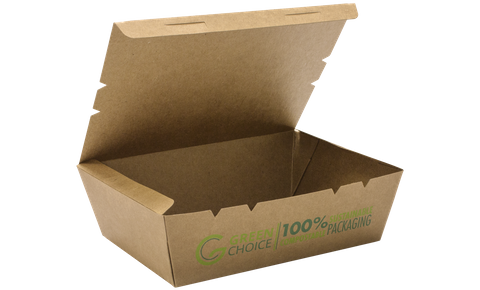 Green Choice PLA Kraft Container Large - Ctn 200