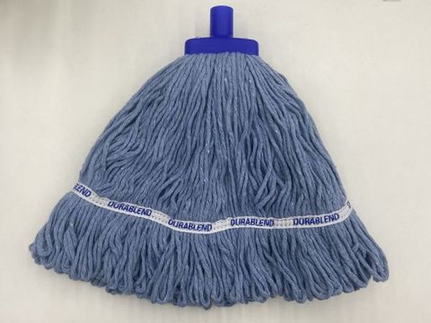 DuraBlend Cotton Blend Taped & Looped Mop Head 400gm - Blue