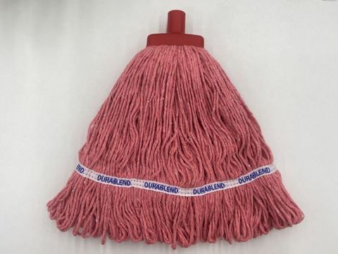 DuraBlend Cotton Blend Taped & Looped Mop Head 400gm - Red