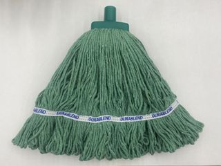 DuraBlend Cotton Blend Taped & Looped Mop Head 400gm - Green