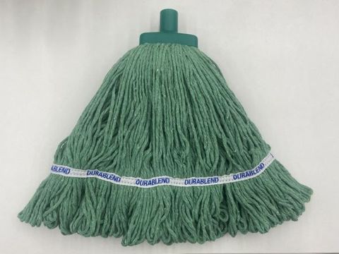 DuraBlend Cotton Blend Taped & Looped Mop Head 400gm - Green