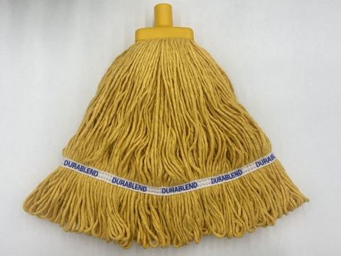 DuraBlend Cotton Blend Taped & Looped Mop Head 400gm - Yellow