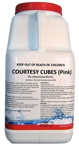 Pink Courtesy Cubes Toilet/Urinal Blocks - 3.5Kg UN:3077 C:9 PG:3