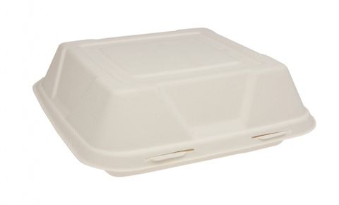 Green Choice Sugarcane Large Square Food Pack - B025 (50/sleeve)