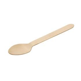 Disposable Wooden Dessert Spoon 160mm pack of 100