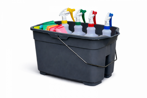 Heavy Duty Double Bucket Cleaning Caddy - NZJanitor