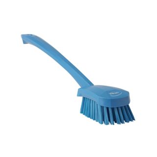 Vikan Churn Brush 410mm, L/H, Hard Bristle Green