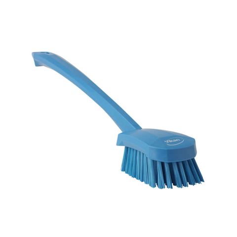 Vikan Churn Brush 410mm, L/H, Hard Bristle Green