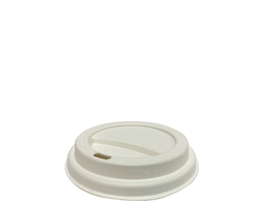 Home Compostable White Coffee Cup Lid 80mm x 50