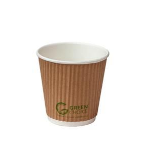 Green Choice PLA Ripple Coffee Cups 8oz - Ctn 500