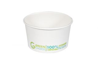 Green Choice Dessert Tub White PLA - 8oz - 50 per sleeve