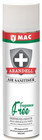 MAC Arandell Air Sanitiser 500ml - Fragrance Free (MPI C102) UN: 1950 DG2