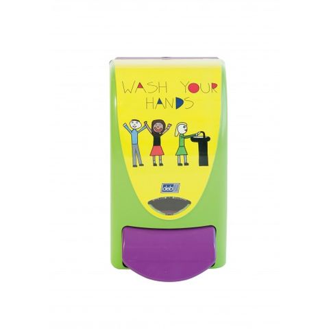 Wash Your Hands Deb Dispenser - Green/Purple