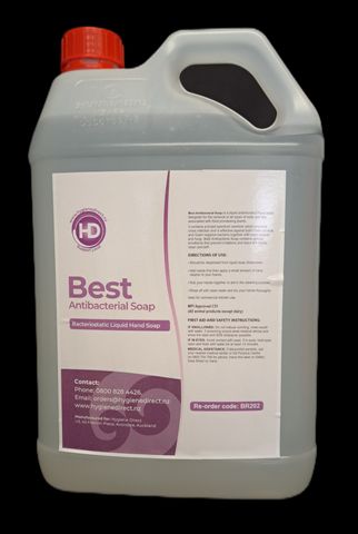 HD Best Antibacterial Liquid Hand Soap (fragrance free) 5Ltr