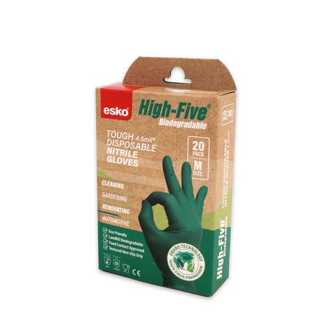 ESKO Biodegradable Nitrile Green Glove x 20 Medium