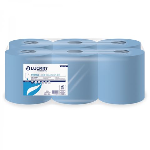 Strong L-One Maxi Blue Centrepull 2ply 450 - 158M x 6 Rolls