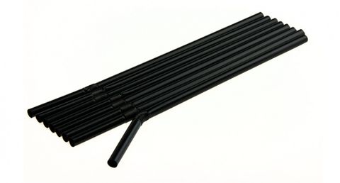 Flexible Straws - 6mm dia x 203mm - Black