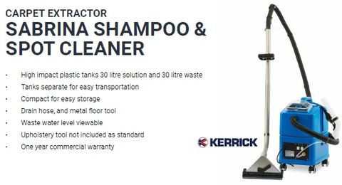 Sabrina Carpet Extractor 14L - Compact Carpet & Upholstery Cleaning Machine
