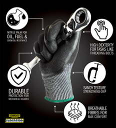 Komodo Mechanics Oil Resistant Gloves XL x 1pr
