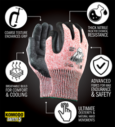 Komodo Cut 5 Gloves XL x 1pr