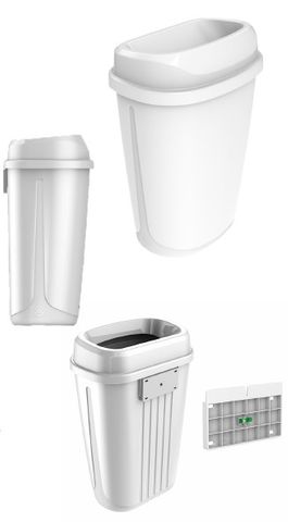 HD Deluxe Floor & Wall Mounted Bin 32ltr