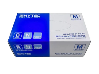 Hytec Blue Regular 3g Nitrile Gloves - Medium - Box 200