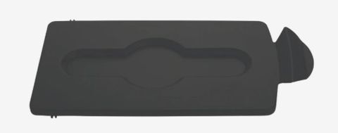 Rubbermaid Slim Jim Recycling Station - Closed Waste Lid Black