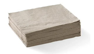 BioNapkin, 1ply, 1/4 fold Lunch Napkin, Natural x 3000