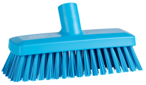 Vikan Compact Wall/Deck Scrub, 225mm, Hard - Blue