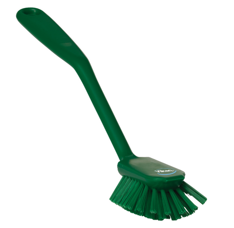 Vikan Dish Brush w/Scraping Edge 280mm - Green