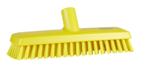 Vikan Waterfed Deck Scrub, 270mm, Medium - Yellow