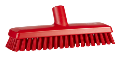 Vikan Waterfed Deck Scrub, 270mm, Medium - Red