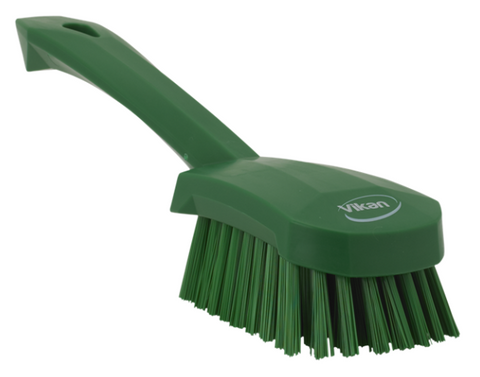 Vikan Washing Brush with Short Handle, 270mm, Hard - Green