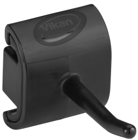 Vikan Hygienic Wall Bracket, Single Hook Module, 41 mm - Black