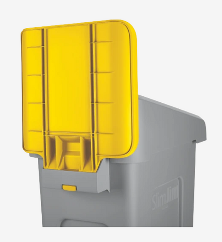 Rubbermaid Slim Jim Recycling Station Billboard Yellow