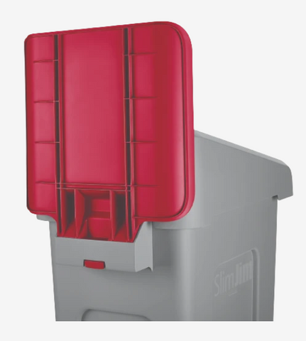 Rubbermaid Slim Jim Recycling Station Billboard Red