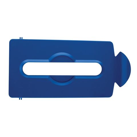 Rubbermaid Slim Jim Recycling Station Paper Slot Lid Blue