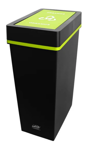 Sabco EnviroPlastic Deluxe Recycling Station 40L &ndash; Organics (Green Lid)