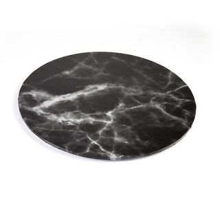 MONDO CAKE BOARD ROUND BLK MARBLE8IN20CM