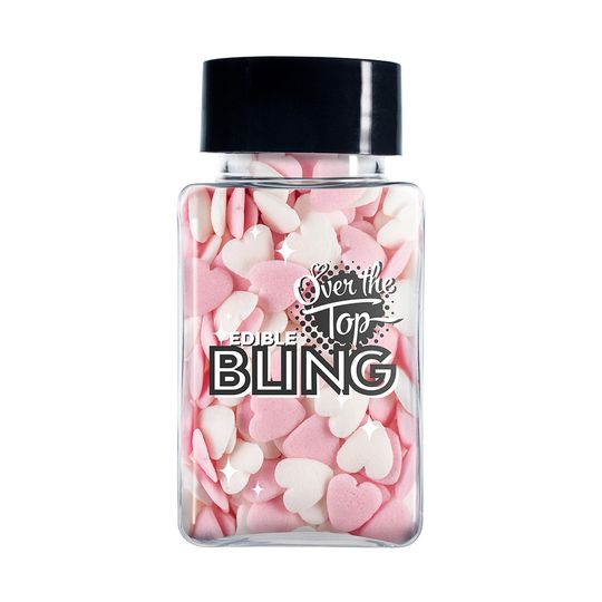 OTT BLING LOVE HEARTS - WHITE & PINK 55G