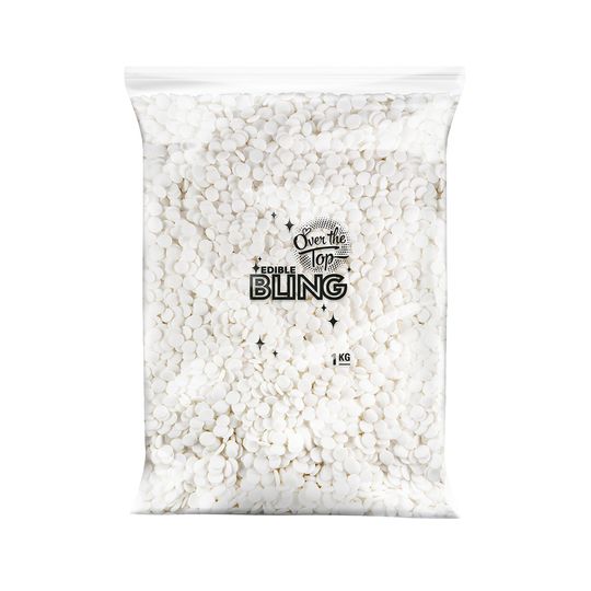 OTT BLING WHITE CONFETTI - BULK 1KG